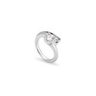 Anillo ba&ntilde;ado en plata de ley con circonita blanca