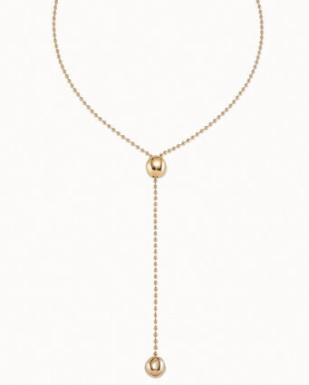 18K gold-plated adjustable chain necklace