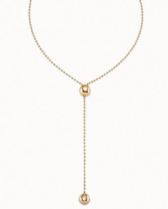 Collana placcata oro 18k con catenina regolabile