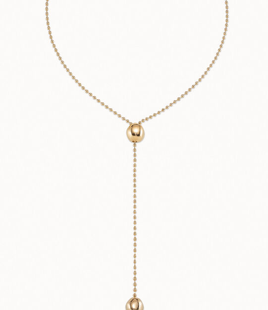 Collana placcata oro 18k con catenina regolabile