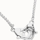 Necklace with intertwined carabiner