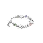 Elastic bracelet with multicolored crystals and starfish