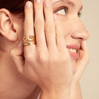Anillo ba&ntilde;ado en oro de 18K