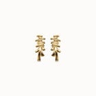 Elongated earrings with an irregular shape