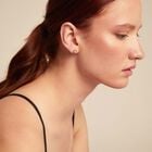 Stud earrings with white cubic zirconia