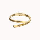 Bangle bracelet with intertwined organic shapes