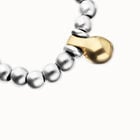 Pulsera de esferas medianas combinando ba&ntilde;o en oro y en plata