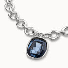 Collar corto ba&ntilde;ado en plata de ley y cristal