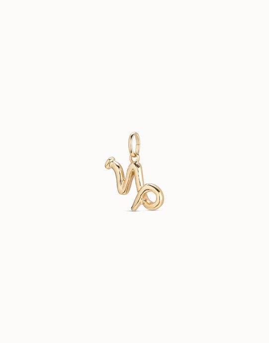 Capricorn shaped charm, Golden, large
