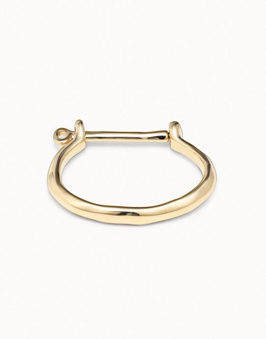 Pulsera r&iacute;gida ba&ntilde;ada en ba&ntilde;ado en oro para mujer