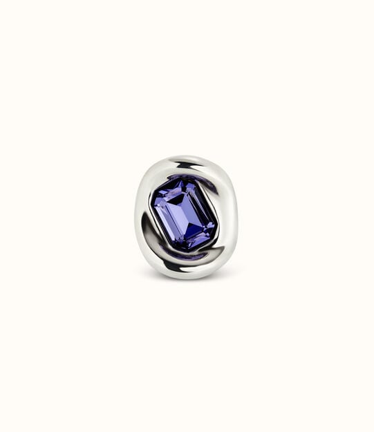 Ring with purple crystal