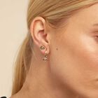 Single Stud Earring With Blue Stone
