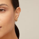 Stud oval earrings with light grey crystal