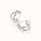 Hoop earrings with white topaz