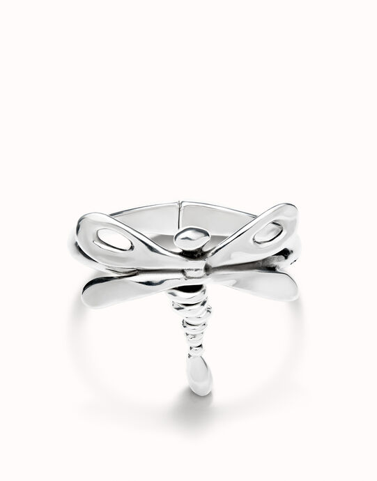 Bangle bracelet with a dragonfly
