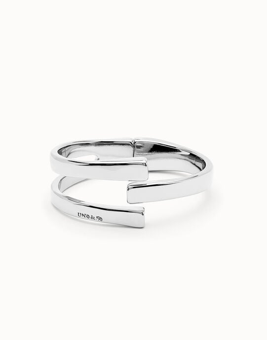 Pulsera rigida ba&ntilde;ada en plata de ley