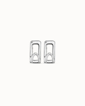 Boucles d’oreilles plaquées argent avec topazes