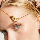 Necklace with interlaced carabiner detail