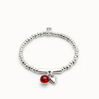 Beaded bracelet with red murano glass