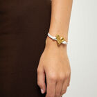 White leather bracelet with heart detail
