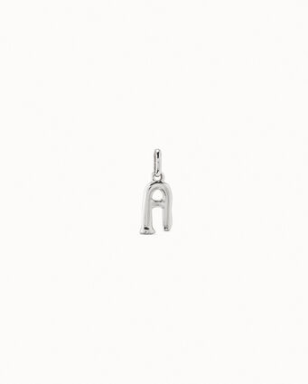 Sterling silver-plated letter A charm