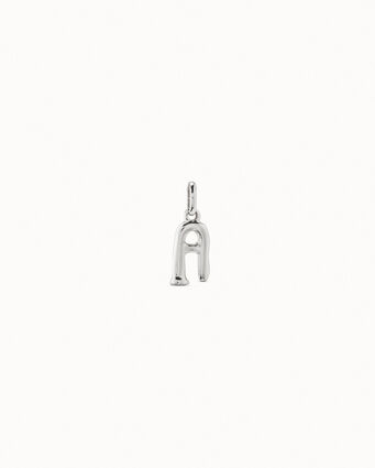 Charm placcato argento Sterling a forma di lettera A