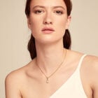 Short chain necklace with white cubic zirconia