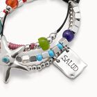 Multi strand beaded bracelet with a star