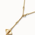 Long chain pendant necklace with manta ray