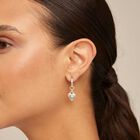 Hoop earrings with turquoise murano glass