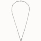 Collana placcata argento Sterling con cristallo blu