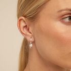 Single Hoop Charm With A Pearl