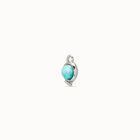 Charm a piercing placcato argento Sterling a forma di cerchio e cristallo