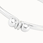 Pulsera r&iacute;gida ba&ntilde;ada en plata con topacios