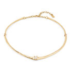 Choker necklace with white cubic zirconia