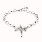 Short link chain necklace with dragonfly