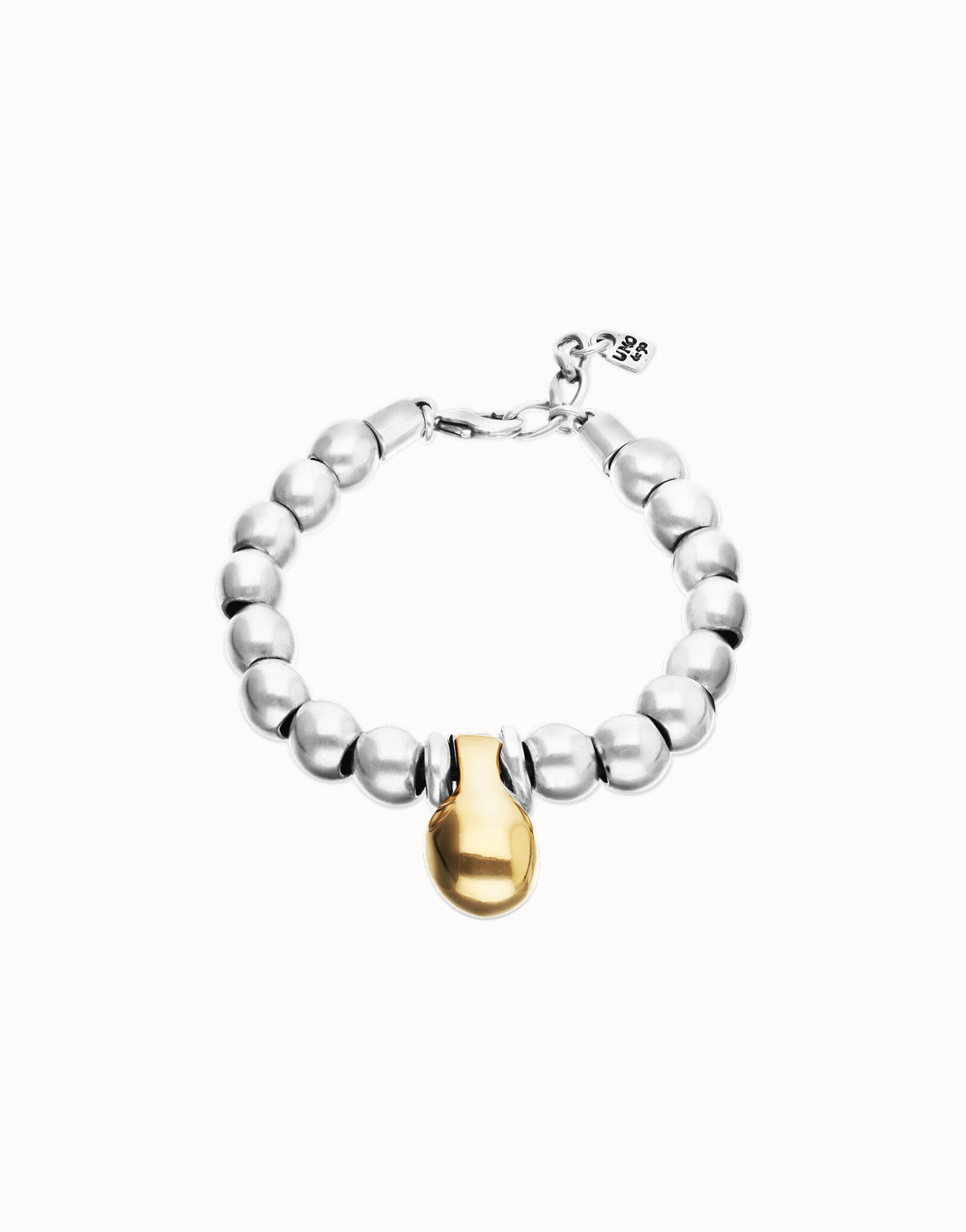 Multistrand short leather necklace with large sphere | UNOde50