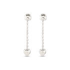Drop earrings with small hearts