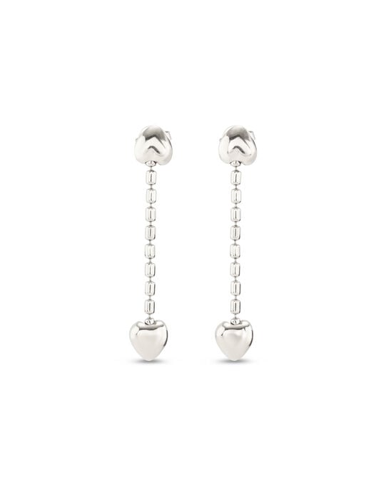 Drop earrings with small hearts