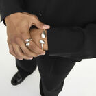 Bangle bracelet with rounded shapes