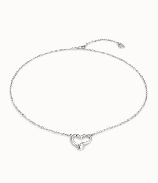 Chain pendant necklace  with heart