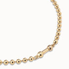 Short beaded chain charm necklace