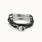 Multi strand leather bracelet