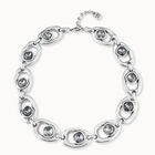 Short oval link chain necklace with crystal