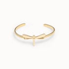 Pulsera ba&ntilde;ada en oro de 18k con forma de lib&eacute;lula