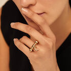Wide ring with textured relief