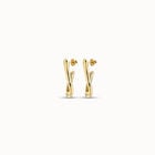 Link shaped hoop earrings