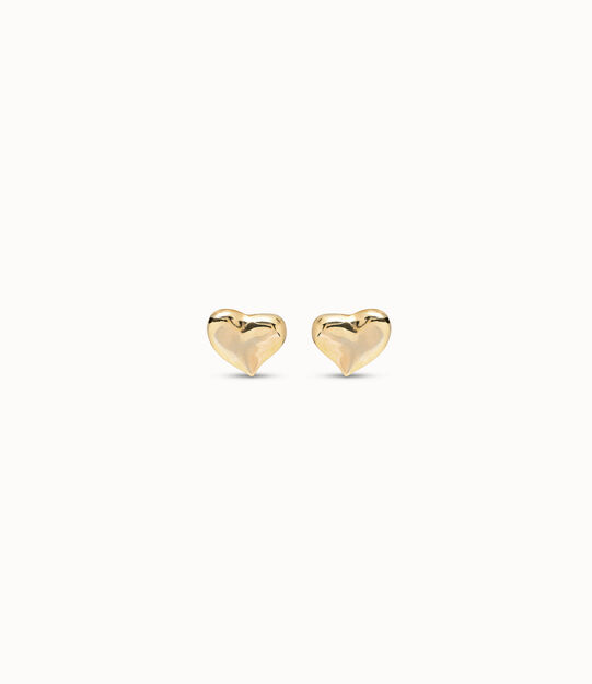 Orecchini placcati oro 18k a forma di cuore medio