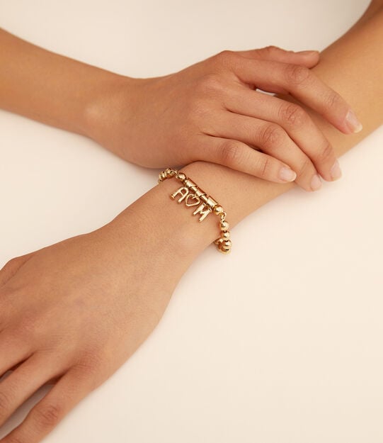 Heart shape charm, Golden, large