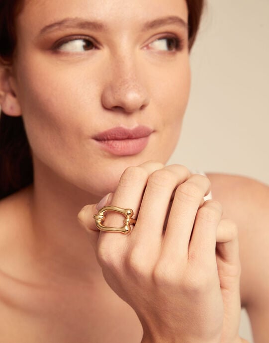Double‑band organic ring, Golden, large